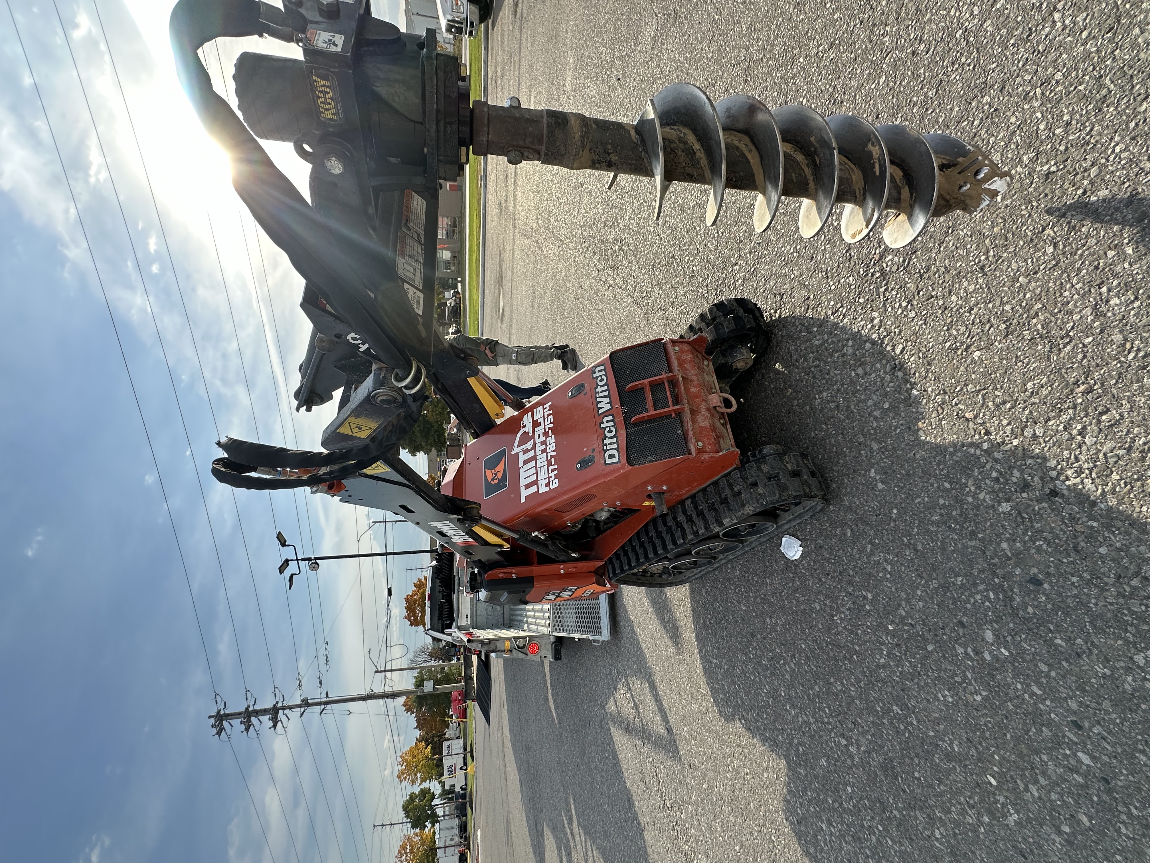 SK800 Stand Behind Skid Steer with Auger